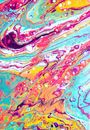 Blue Red and Yellow Abstract Painting