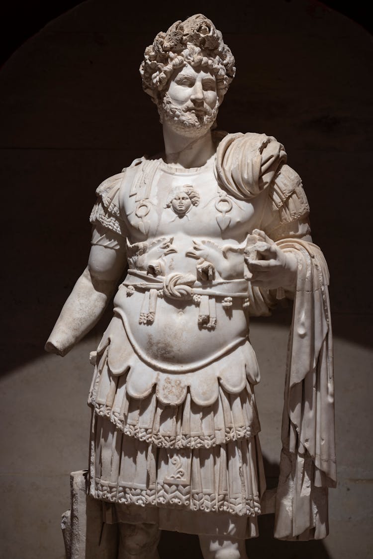 Marble Sculpture Of Emperor Adriano 