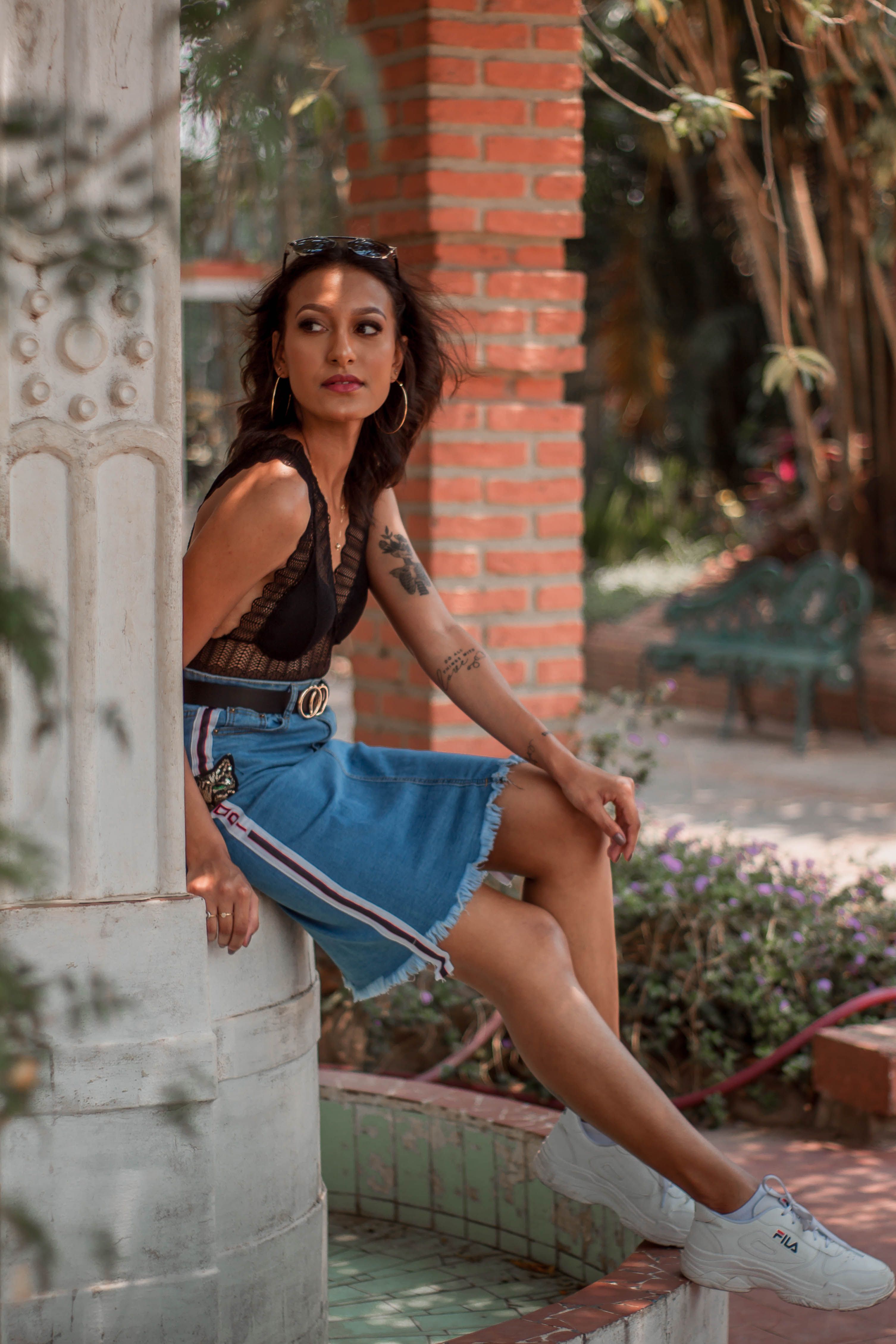 Saia Jeans Curta