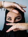 Close-up of a Woman in a Hijab