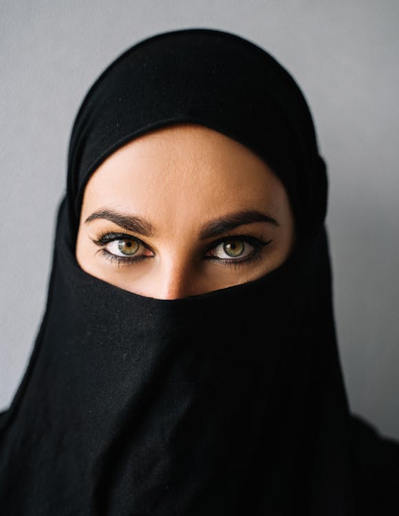 Close-up of a Woman in a Hijab