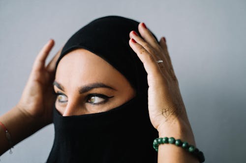 Close-up of a Woman in a Hijab