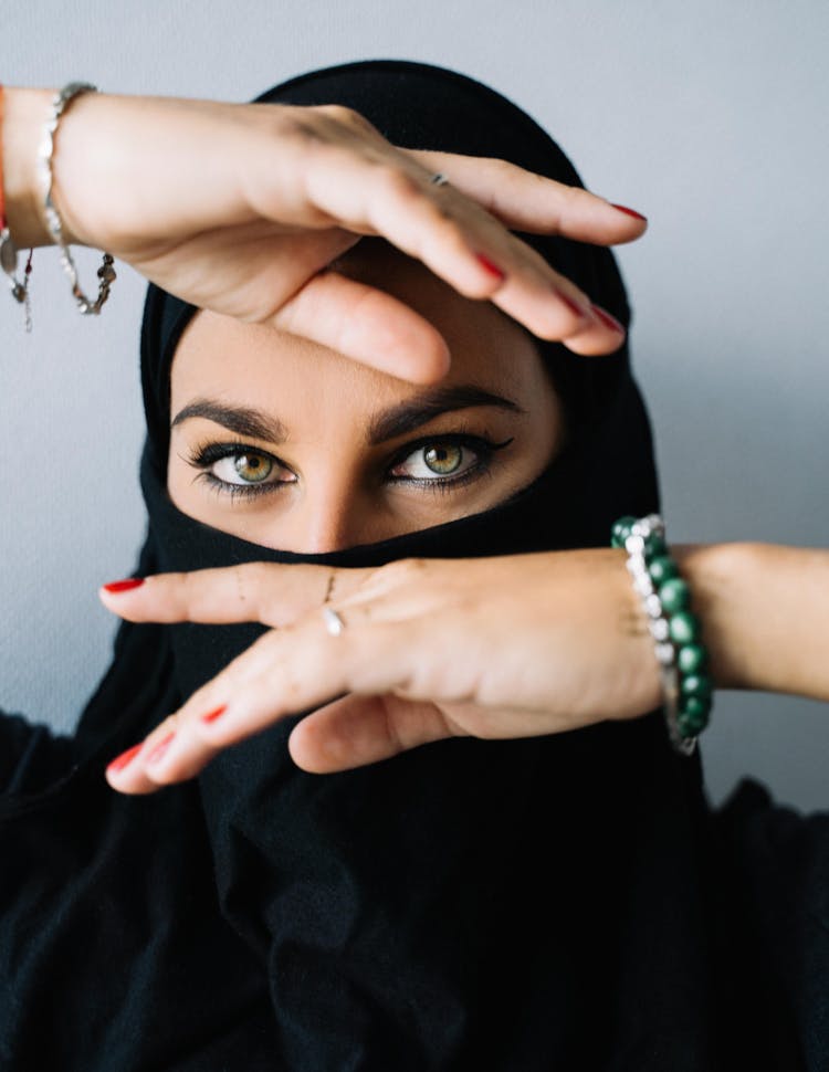 Portrait Of A Woman In A Hijab 