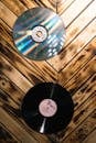 Blue and Black Compact Disc