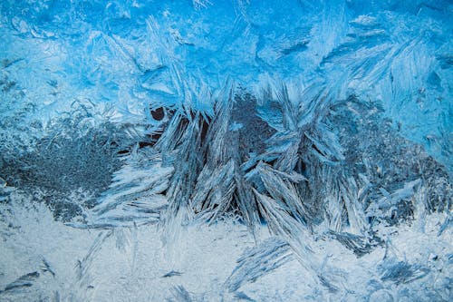 Free Close-up of Ice Texture on Frozen Surface Stock Photo