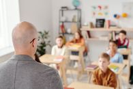 A Teacher Teaching Students
