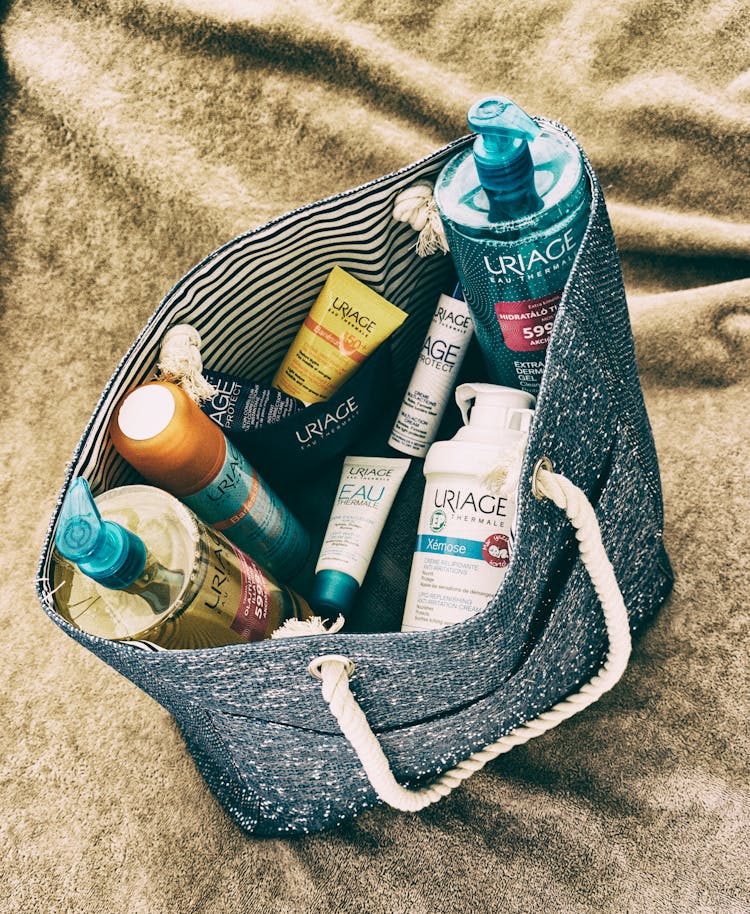 Assorted Beauty Products In A Bag