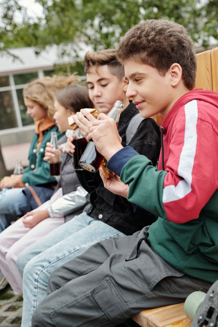 Children Eating Their Snacks