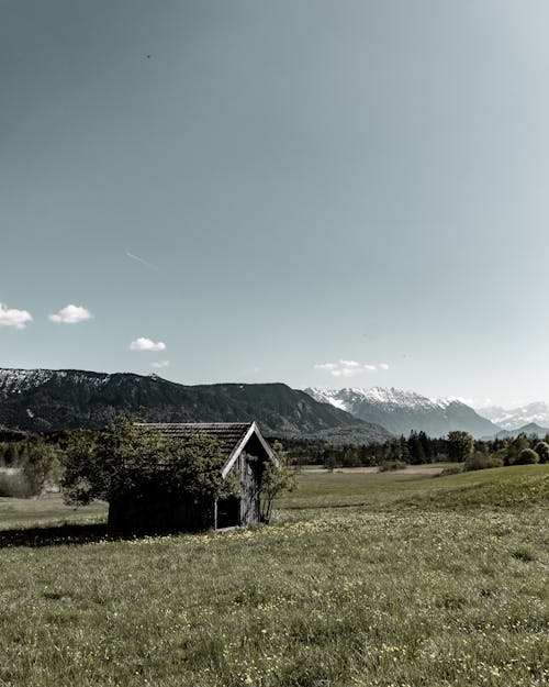 Základová fotografie zdarma na téma Alpy, chýše, dřevěná chata