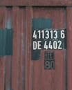 Numbers and Letters on a Shipping Container Door
