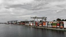 Cargo Containers in City Port