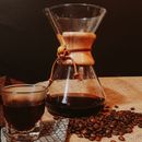 Clear Glass Pitcher With Coffee Beans