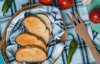 Top View of Bread on a Cloth