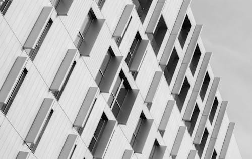 Free stock photo of apartment building, architecture, black and white