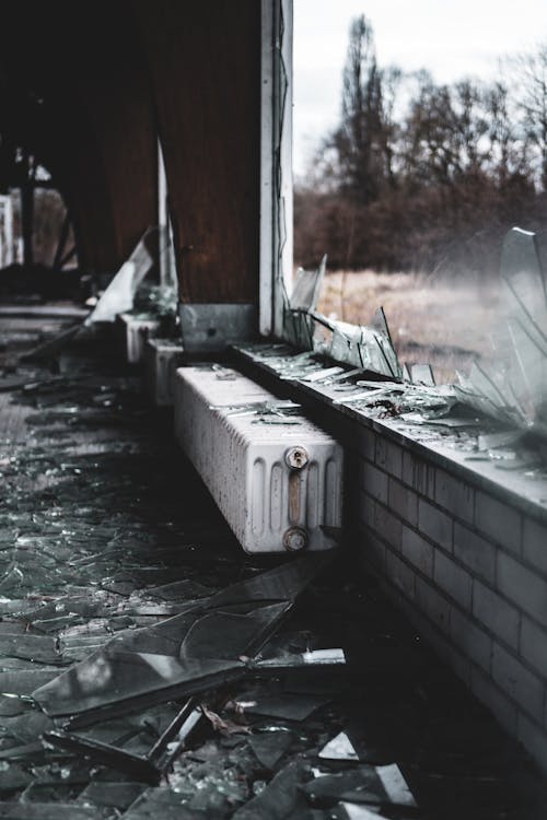 Broken Glass In an Abandoned Building