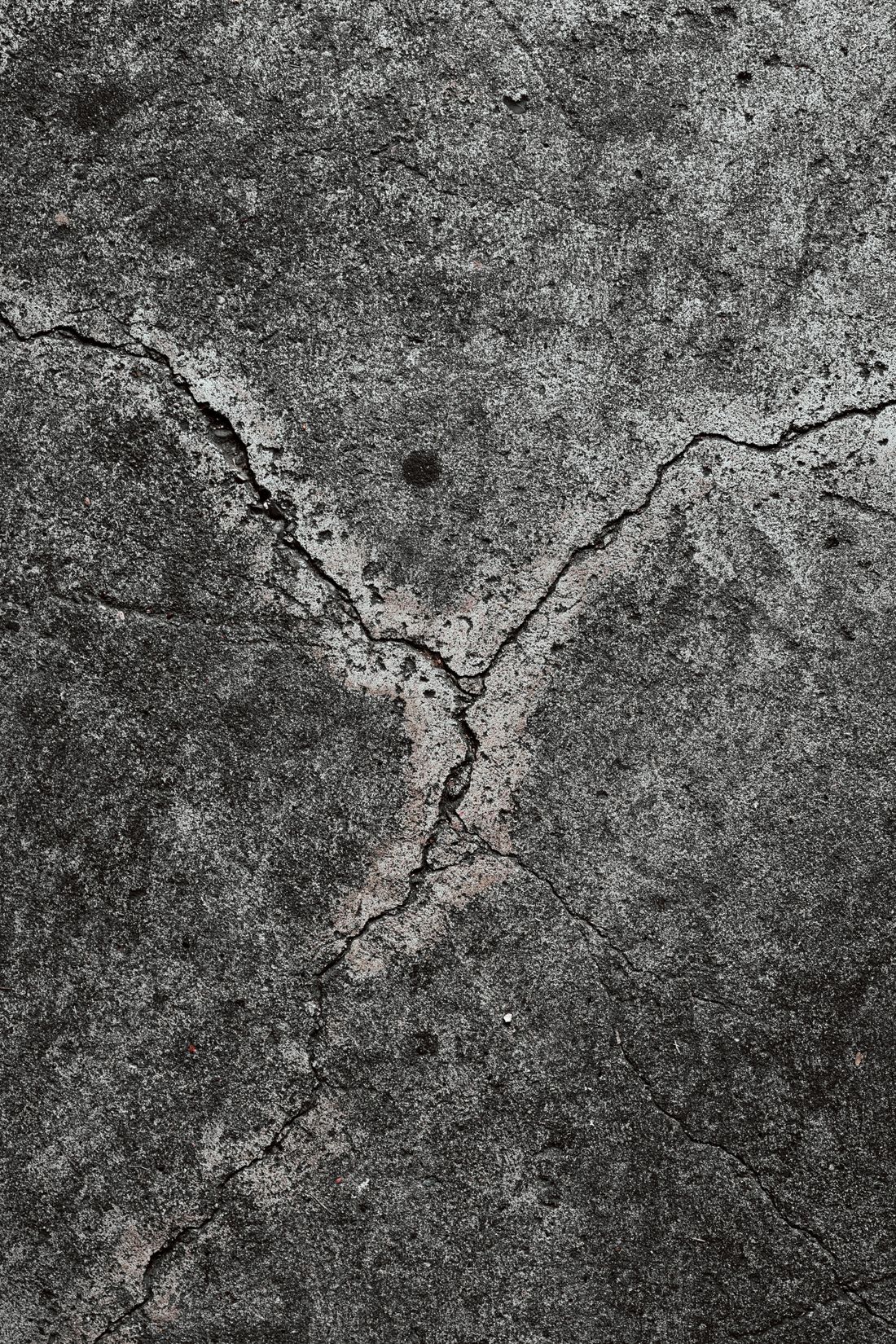 Before: worn cracked slab