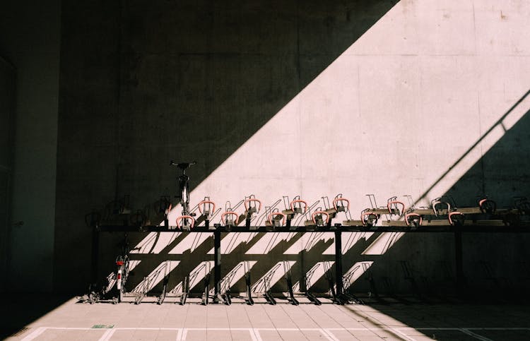 Bicycle Parking Near Concrete Wall