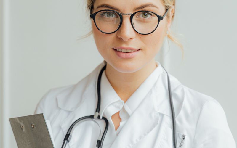 Patient checking in at clinic