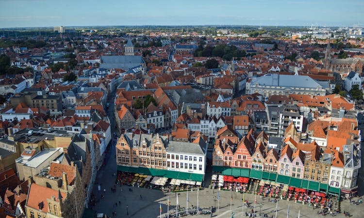 Market Square Surrounded By Colorful Buildings In Old Town