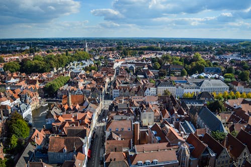Free Aerial Vie of Citys Old Town  Stock Photo