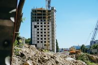 Crane at Construction of City Skyscraper