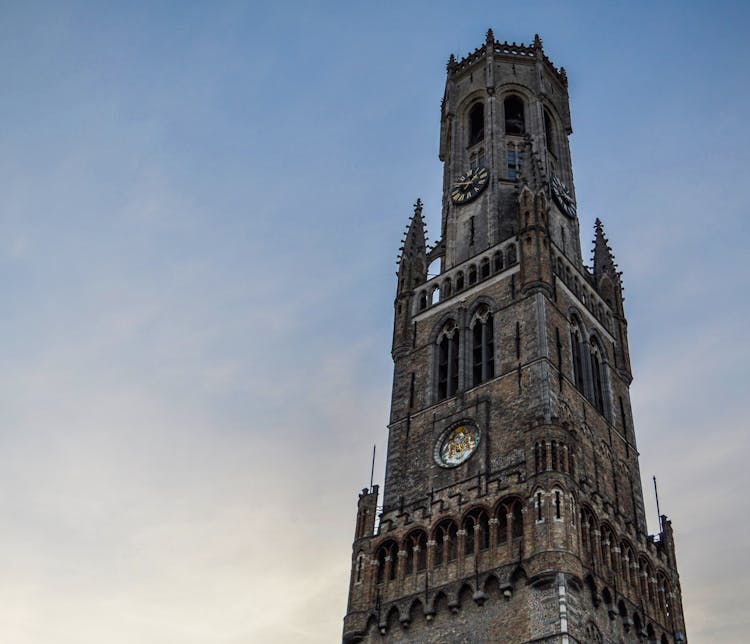 Low Angle Shot Of Belfry Of Bruges 