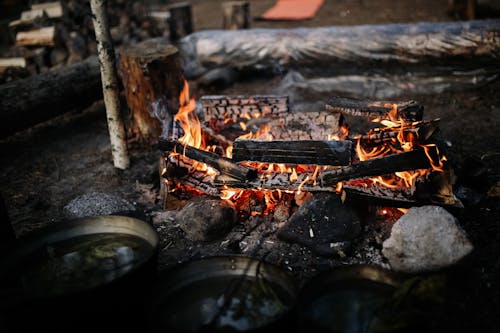 無料 キャンプ, キャンプファイヤー, たき火の無料の写真素材 写真素材