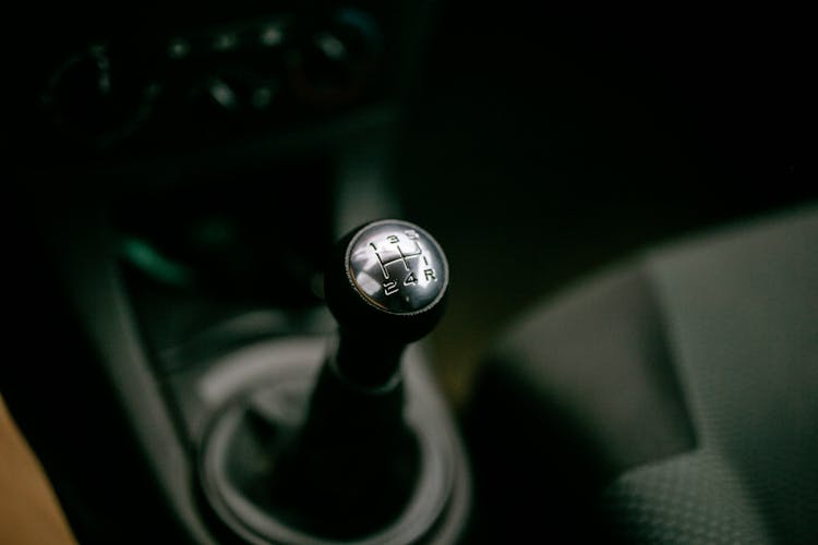 Close-up Of A Gear Shifter In A Car 