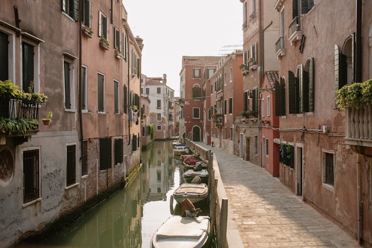 Paved Walkway Beside The Canal