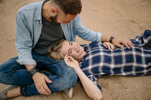 Woman Lying on Man