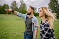 Man and Woman in a Green Field