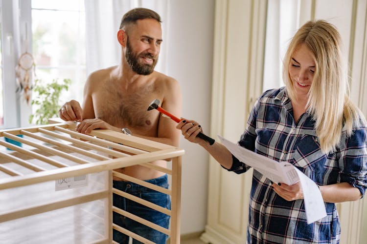 Man And Woman Building Cirb