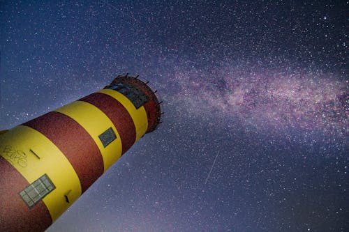 Free stock photo of galaxies, lighthouse, milky way