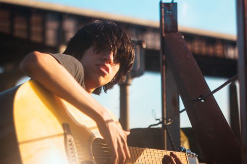Free stock photo of acoustic, acoustic guitar, golden sunset Stock Photo
