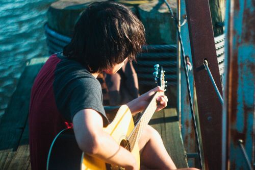 Free stock photo of acoustic, acoustic guitar, guitar playing Stock Photo