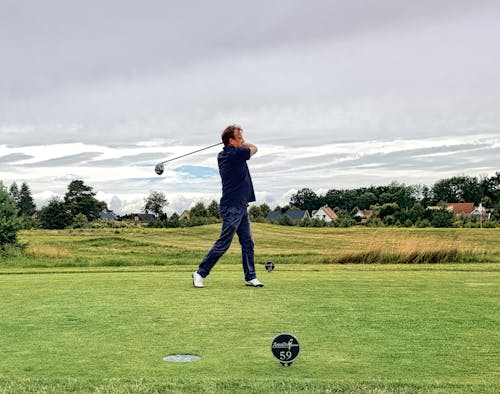A Man Playing Golf