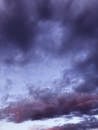 Heavy violet clouds in sky