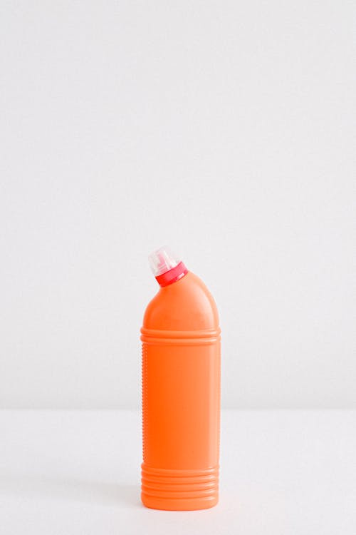 Plastic bottle for cleaning products in studio
