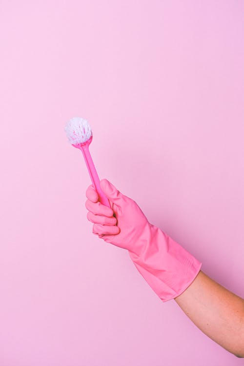 Free Crop person with brush in hand Stock Photo