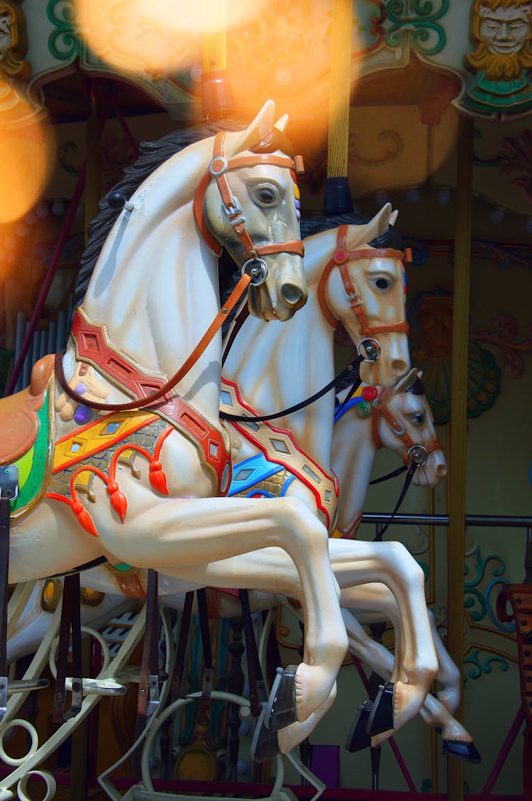 Photo Of Plastic Horses From A Carousel