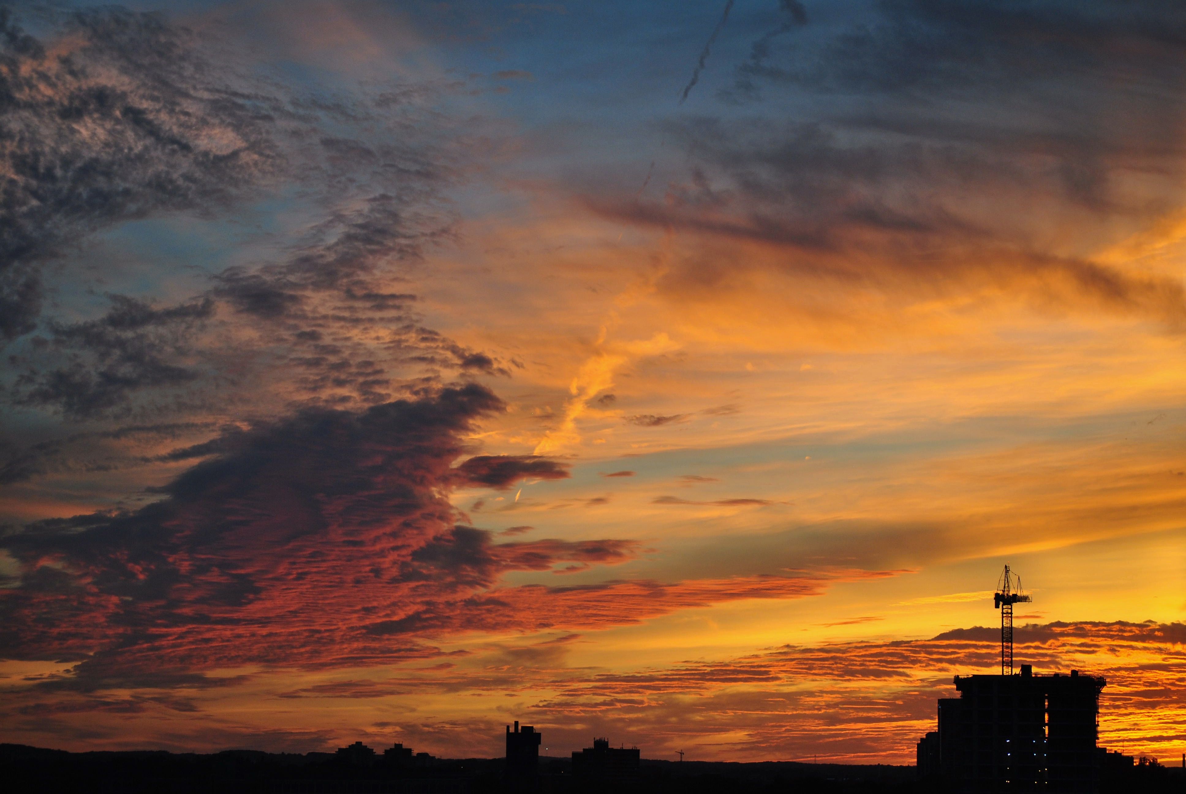 Silhouette of Clouds During Sunset · Free Stock Photo