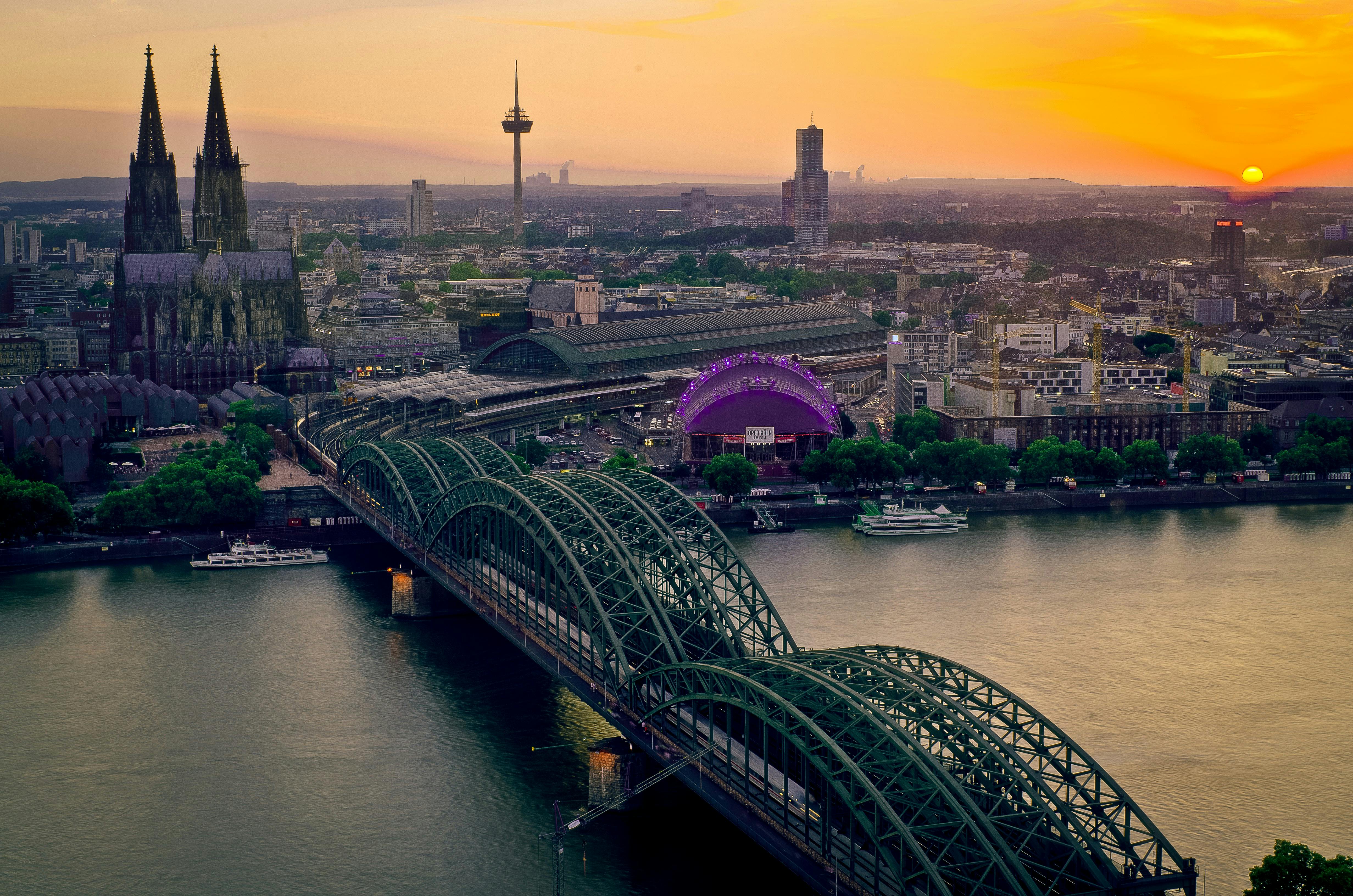 cologne at sunset