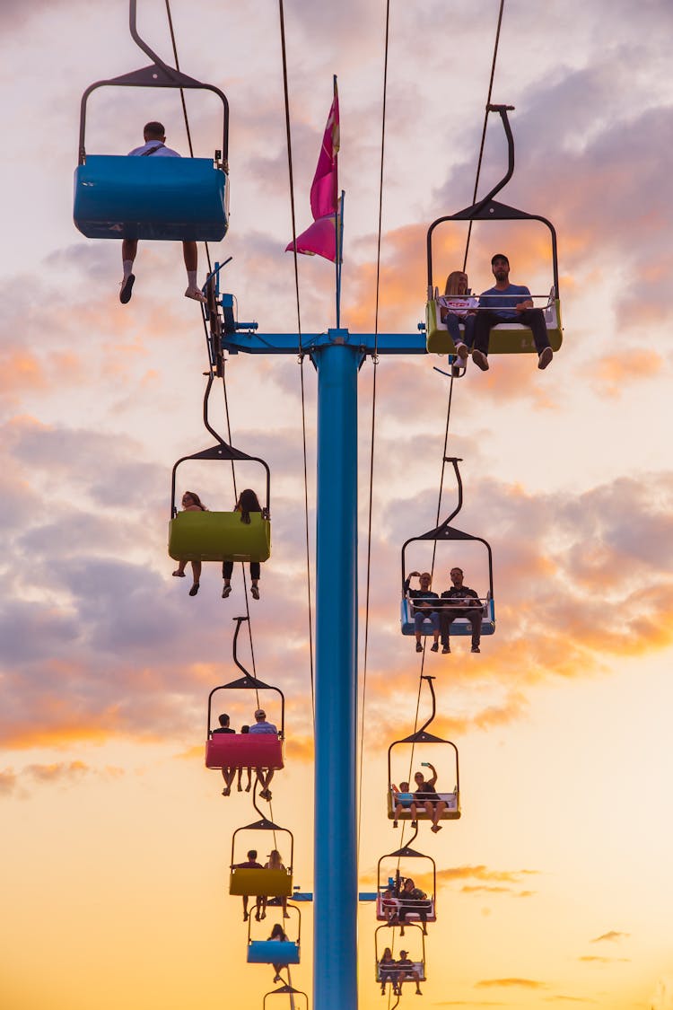 Cable Car With With Open Cabs