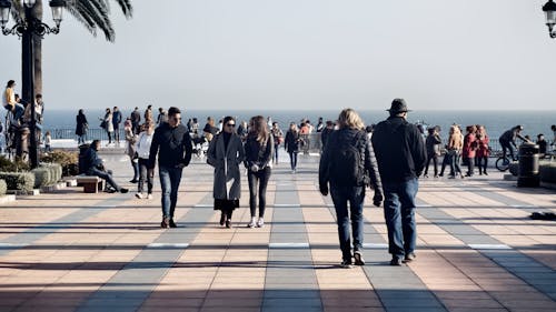 People Walking on Promenade