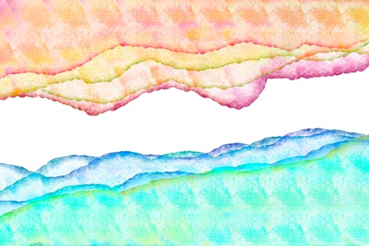 Colorful abstract watercolor artwork with pastel hues creating a serene impression.