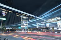 City Lights Viewed from a Car