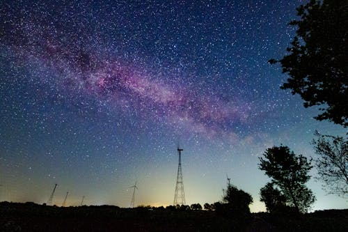 Foto profissional grátis de árvores, céu estrelado, constelação