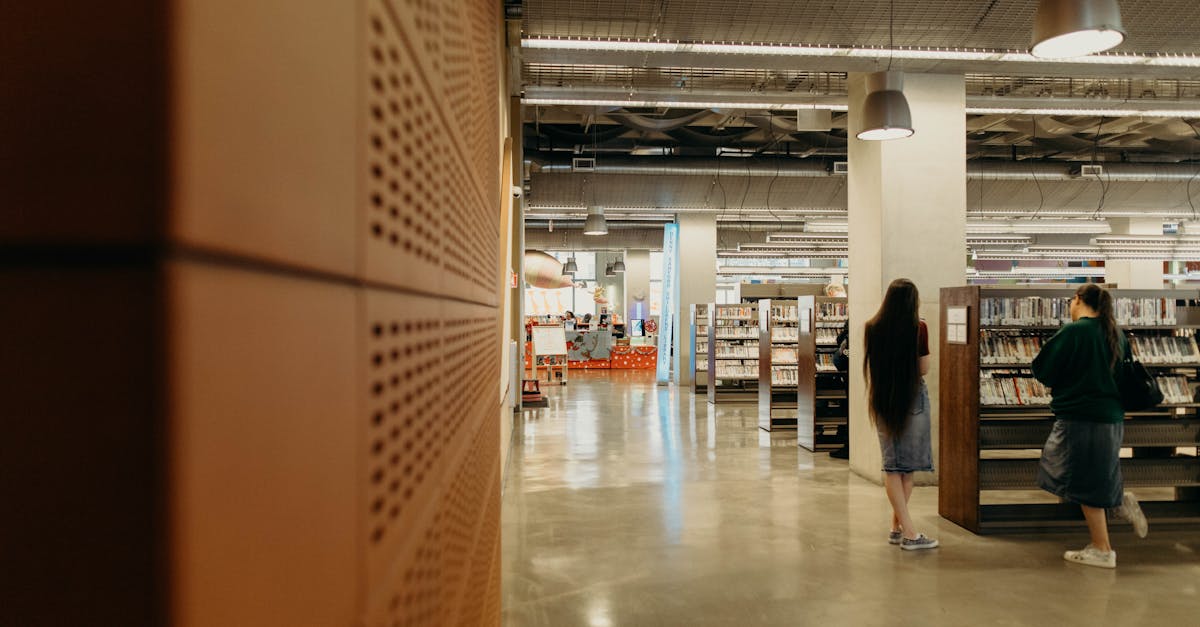 Public Library With Children Misbehaving