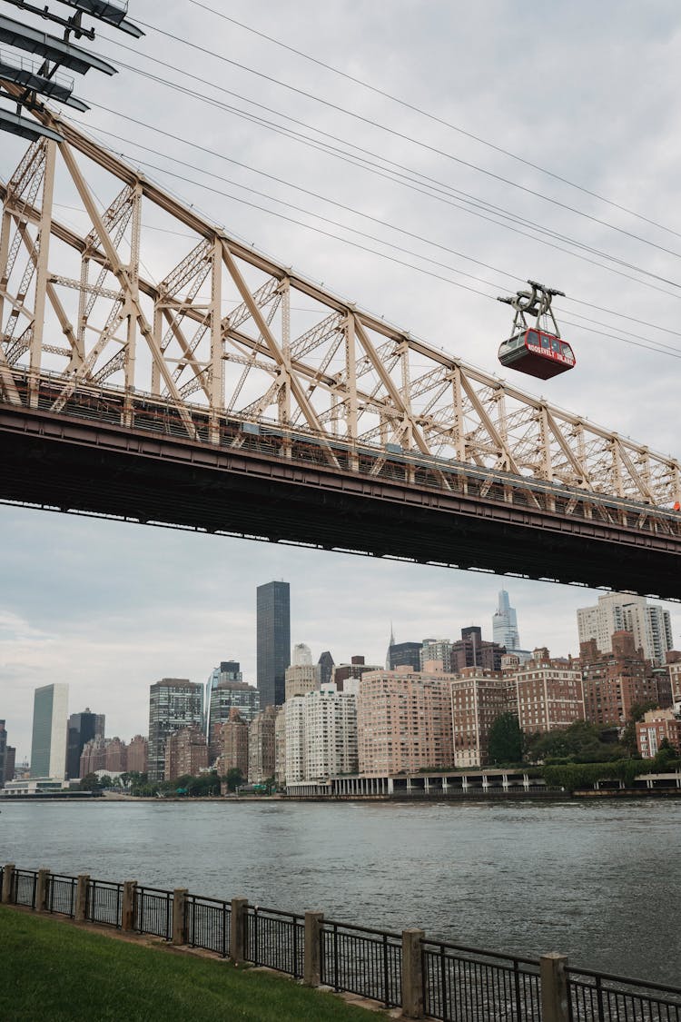 Bridge Above River Channel In City