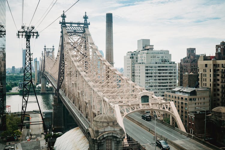 New York City Queensboro Bridge In Urban Area